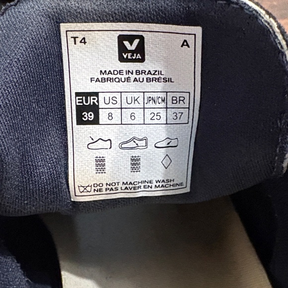 Veja Rio Branco / SDU Black Alveomesh Sneakers White Logo - EUR 39 US 8 - Picture 5 of 6